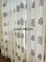 Load image into Gallery viewer, Gul Rang - Block Printed Curtains