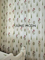 Load image into Gallery viewer, Rare Ruby - Block Printed Curtains