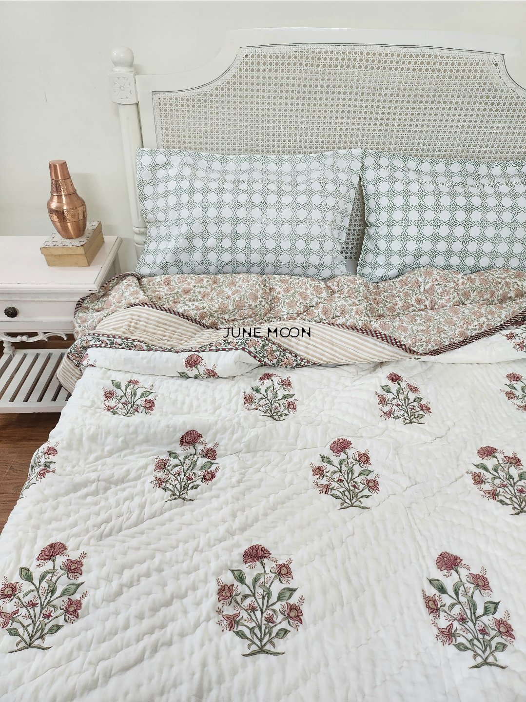 Ghazal - Block Printed Muslin Quilt