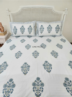 Load image into Gallery viewer, Sensing Serenity - Block Printed Bedsheet Set