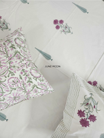 Load image into Gallery viewer, Gulbahaar - Block Printed Bedsheet Set (Cream Base)