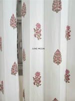 Load image into Gallery viewer, Gul Bano - Block Printed Curtains