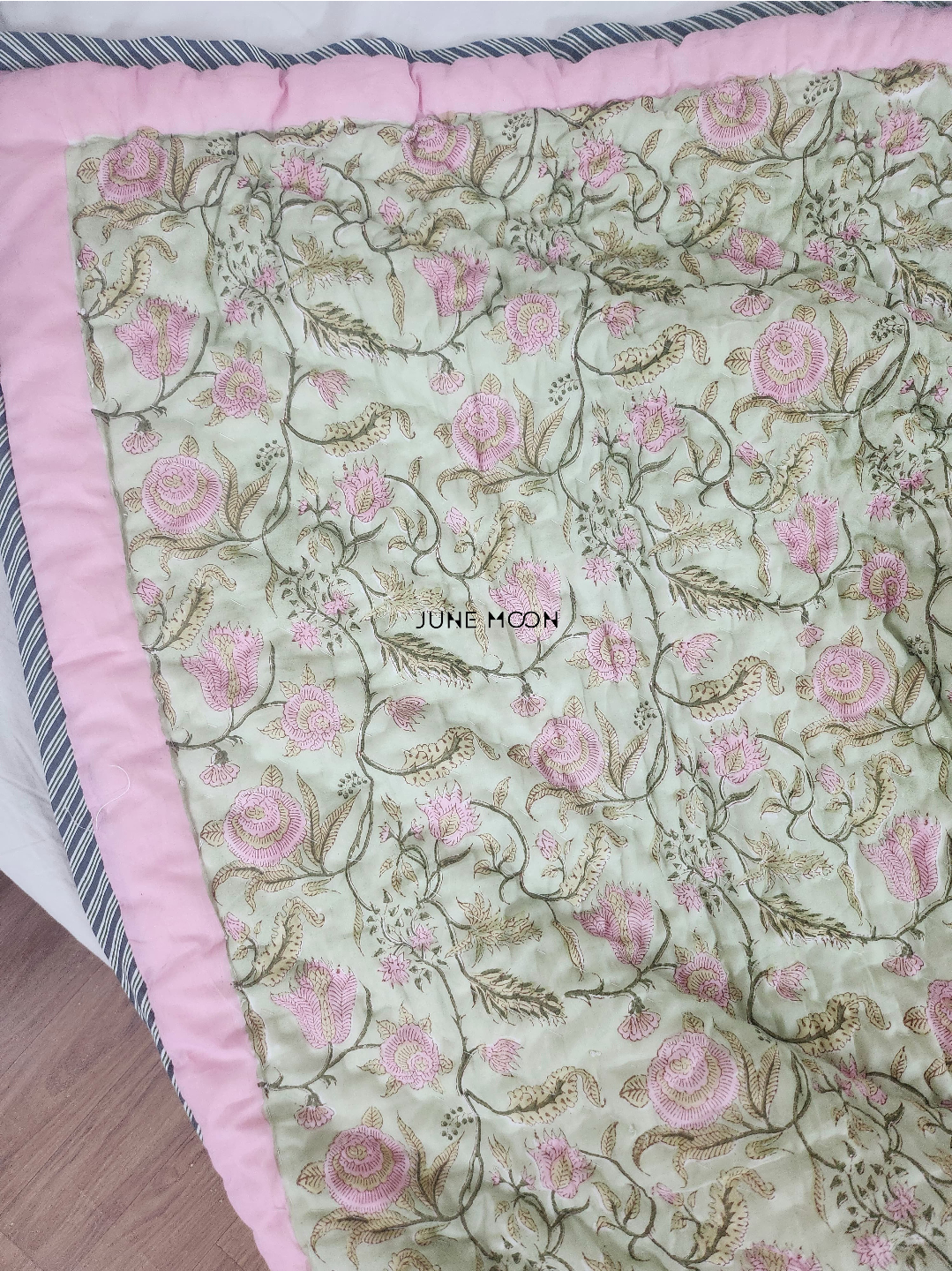Orchid - Block Printed Muslin Quilt