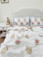 Load image into Gallery viewer, Gulab Mahal - Set of Quilt & Bedsheet
