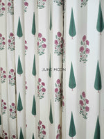 Load image into Gallery viewer, Rose Blush - Block Printed Curtains