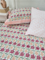 Load image into Gallery viewer, Roseate - Block Printed Bedsheet Set