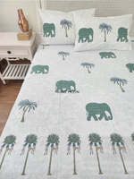 Load image into Gallery viewer, Regal Reign - Block Printed Bedsheet Set