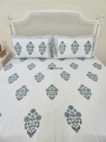 Load image into Gallery viewer, Sensing Serenity - Block Printed Bedsheet Set