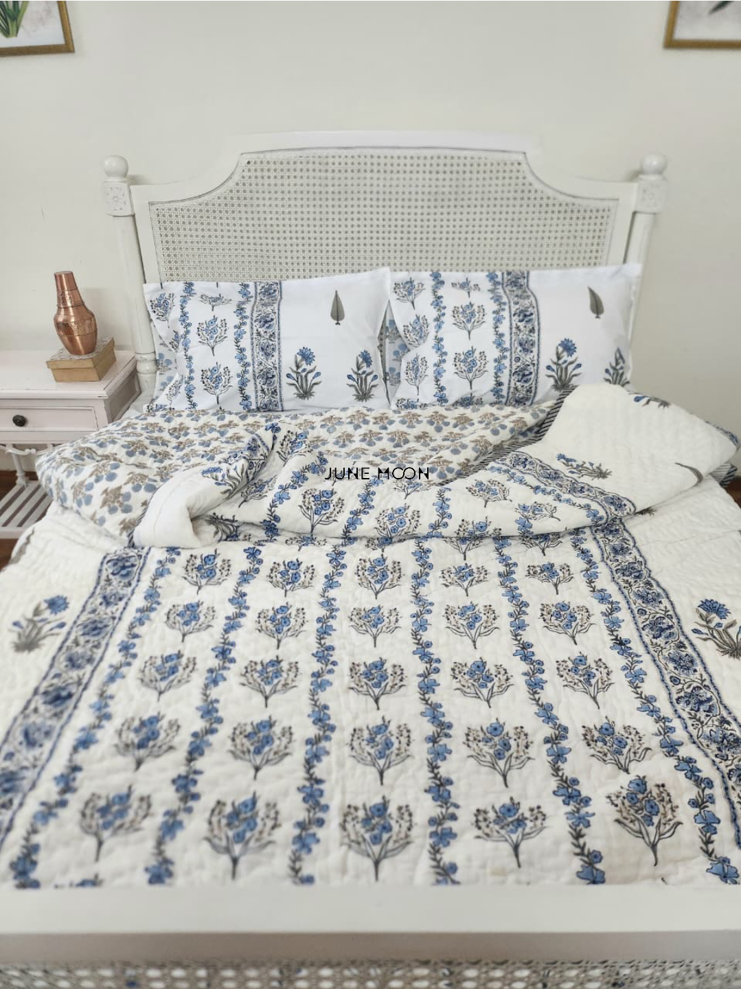Oh I Sea - Block Printed Muslin Quilt