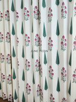 Load image into Gallery viewer, Rose Blush - Block Printed Curtains