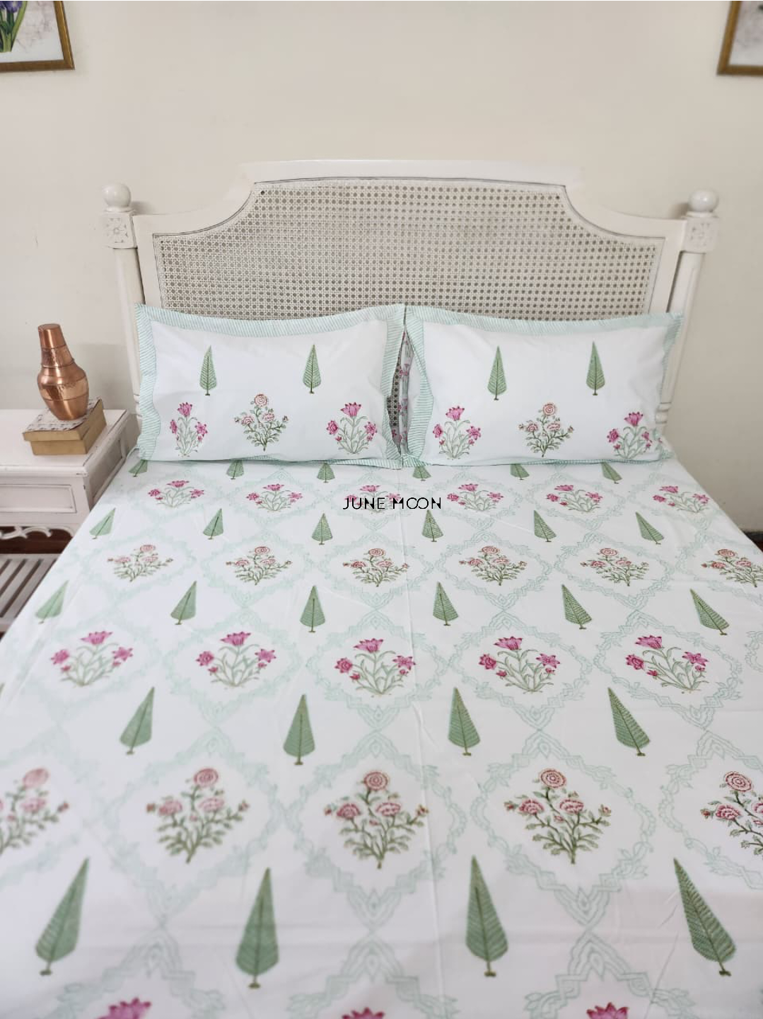 Firdaus - Block Printed Bedsheet Set