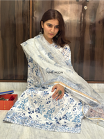 Load image into Gallery viewer, Chaandni - Block Printed Suit Set (Kurta, Pants & Dupatta)