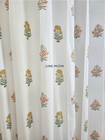 Load image into Gallery viewer, Gold Dust - Block Printed Curtains