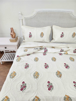 Load image into Gallery viewer, Gulsaana - Quilted Bedcover Set (Cream Base)