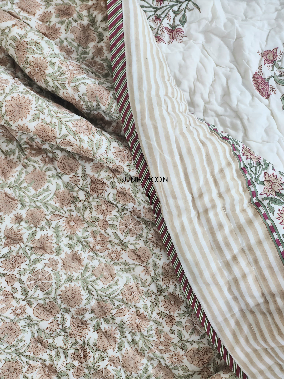 Ghazal - Block Printed Muslin Quilt