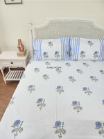 Load image into Gallery viewer, Dutch Evening - Block Printed Bedsheet Set