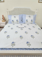 Load image into Gallery viewer, Dutch Evening - Block Printed Bedsheet Set