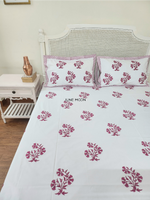 Load image into Gallery viewer, Berry Beautiful - Block Printed Bedsheet Set