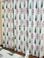 Load image into Gallery viewer, Rose Blush - Block Printed Curtains