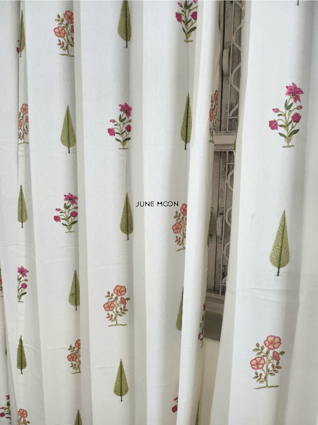Summer Rouge - Block Printed Curtains