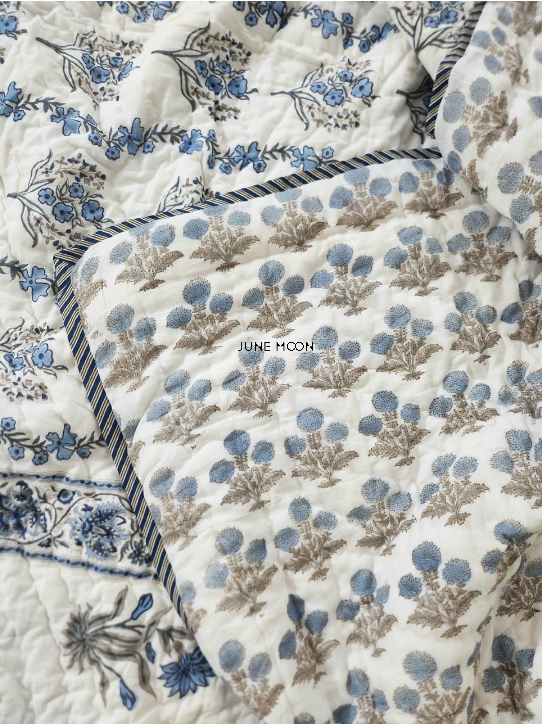 Oh I Sea - Block Printed Muslin Quilt