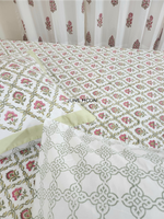 Load image into Gallery viewer, Manmohini - Block Printed Bedsheet Set