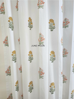 Load image into Gallery viewer, Gold Dust - Block Printed Curtains