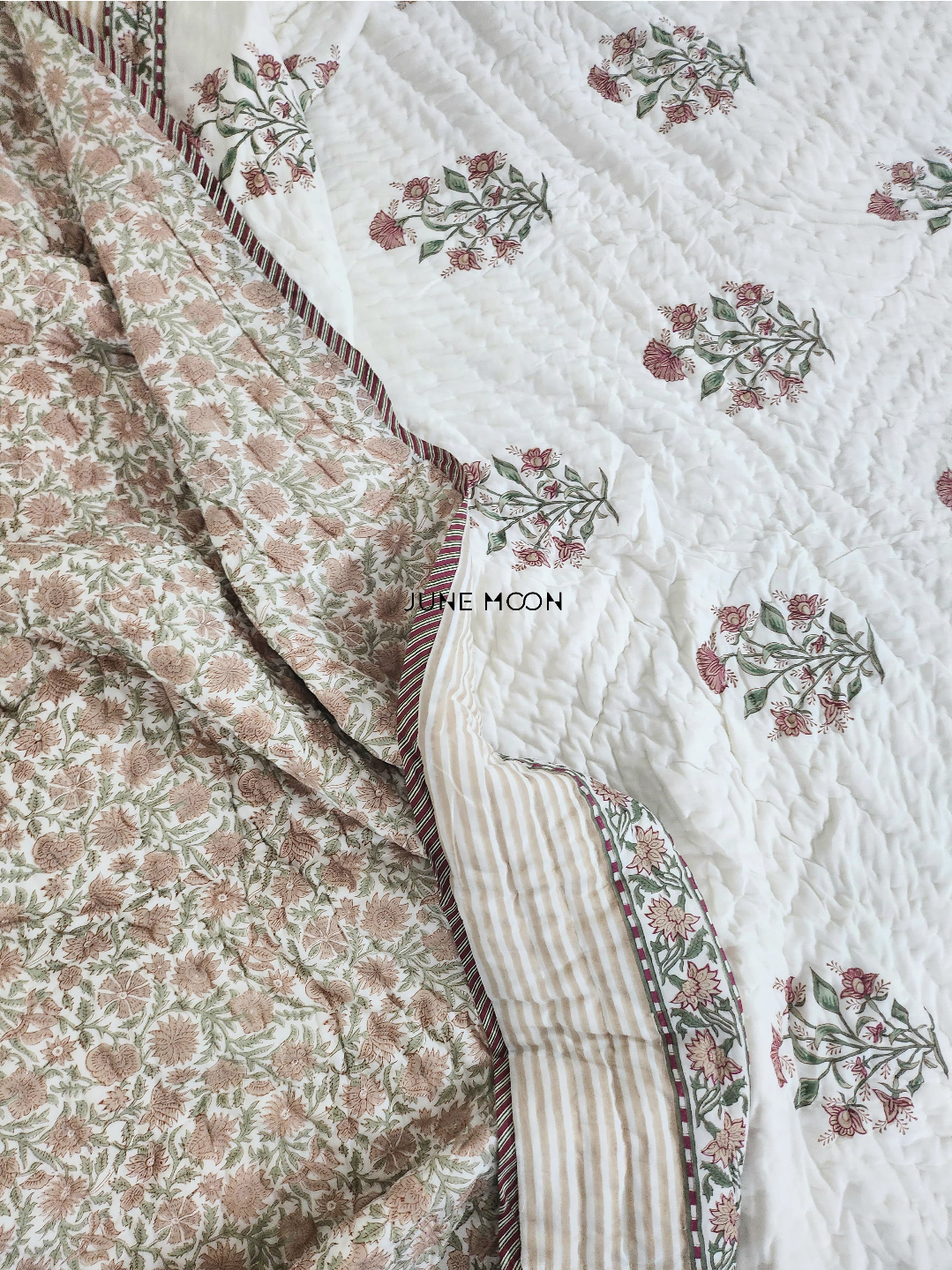 Ghazal - Block Printed Muslin Quilt
