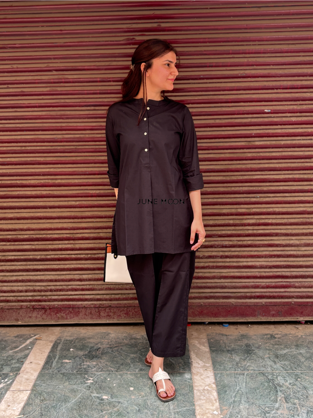 Victoria Co-Ord Set - Charcoal Black