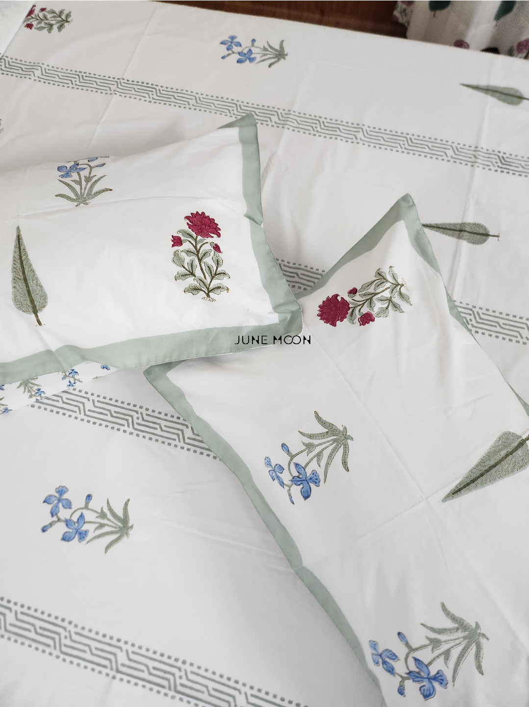 French Garden - Block Printed Bedsheet Set