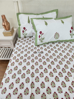 Load image into Gallery viewer, Rare Rubies - Block Printed Bedsheet Set