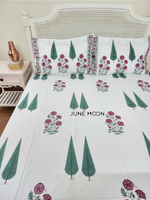 Load image into Gallery viewer, Rose Blush - Block Printed Bedsheet Set