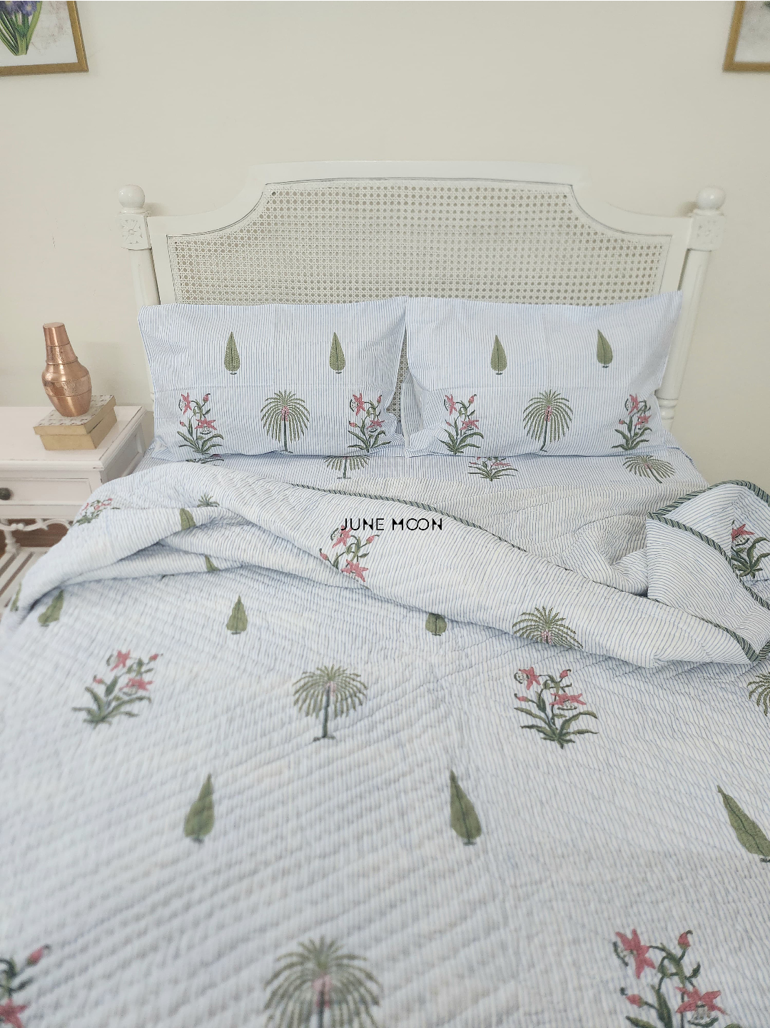 Rimjhim - Block Printed Muslin Quilt