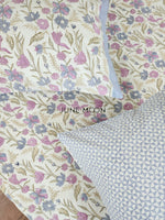 Load image into Gallery viewer, Lavendelle - Block Printed Bedsheet Set (Cream Base)