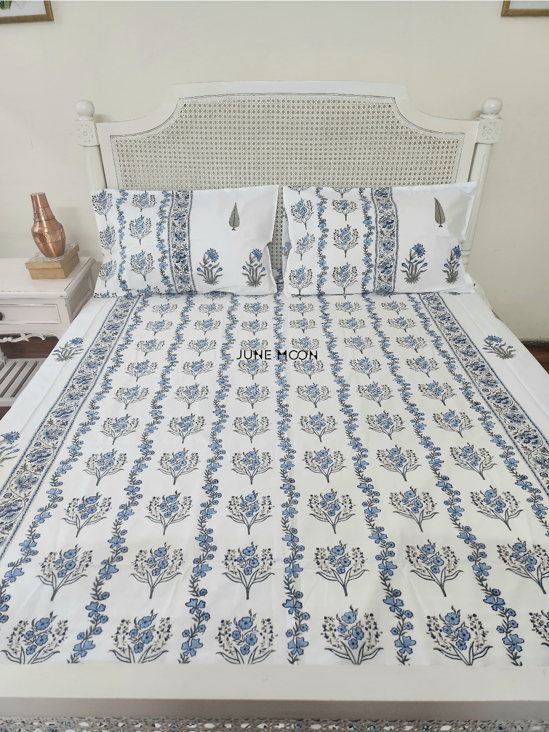 Oh I Sea - Block Printed Bedsheet Set