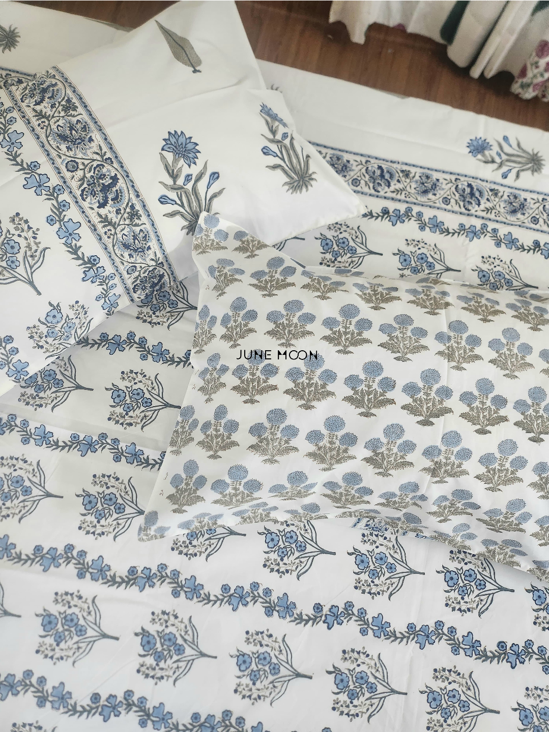 Oh I Sea - Block Printed Bedsheet Set