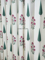 Load image into Gallery viewer, Rose Blush - Block Printed Curtains