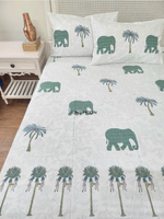 Load image into Gallery viewer, Regal Reign - Block Printed Bedsheet Set