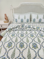 Load image into Gallery viewer, Cool Cascades - Set of Quilt & Bedsheet