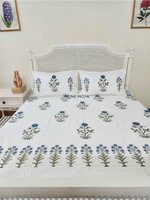 Load image into Gallery viewer, Moon & Tulip - Block Printed Bedsheet Set