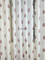 Load image into Gallery viewer, Gul Bano - Block Printed Curtains