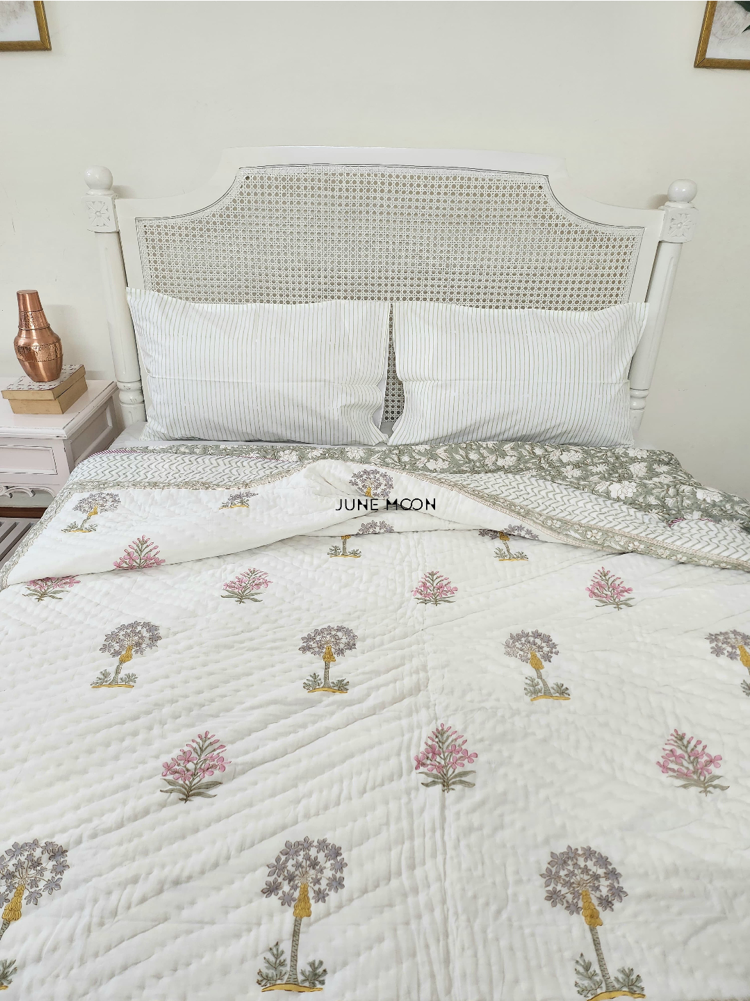 Elle & Rose - Block Printed Muslin Quilt