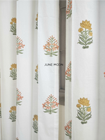 Load image into Gallery viewer, Gold Dust - Block Printed Curtains