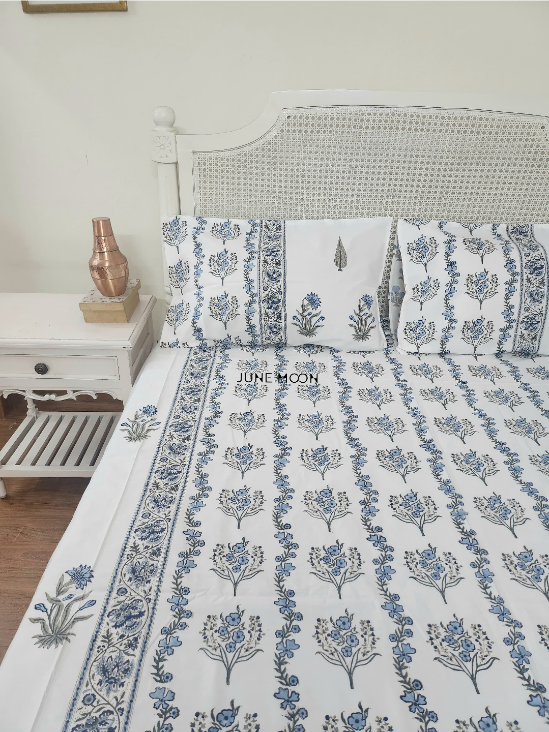 Oh I Sea - Block Printed Bedsheet Set