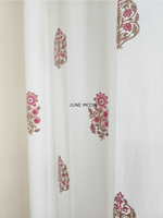 Load image into Gallery viewer, Gul Bano - Block Printed Curtains