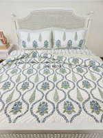 Load image into Gallery viewer, Cool Cascades - Set of Quilt & Bedsheet