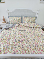 Load image into Gallery viewer, Lavendelle - Block Printed Muslin Quilt (Cream Base)