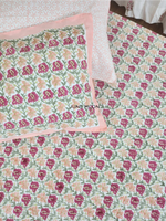 Load image into Gallery viewer, Roseate - Block Printed Bedsheet Set