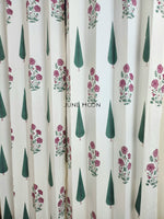 Load image into Gallery viewer, Rose Blush - Block Printed Curtains