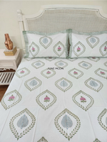 Load image into Gallery viewer, Autumn Rose - Block Printed Bedsheet Set